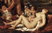 POUSSIN, Nicolas The Nurture of Bacchus (detail) af oil painting on canvas